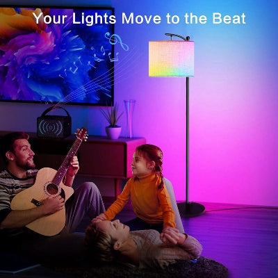 lampadaire led intelligent connecté wifi, rgb