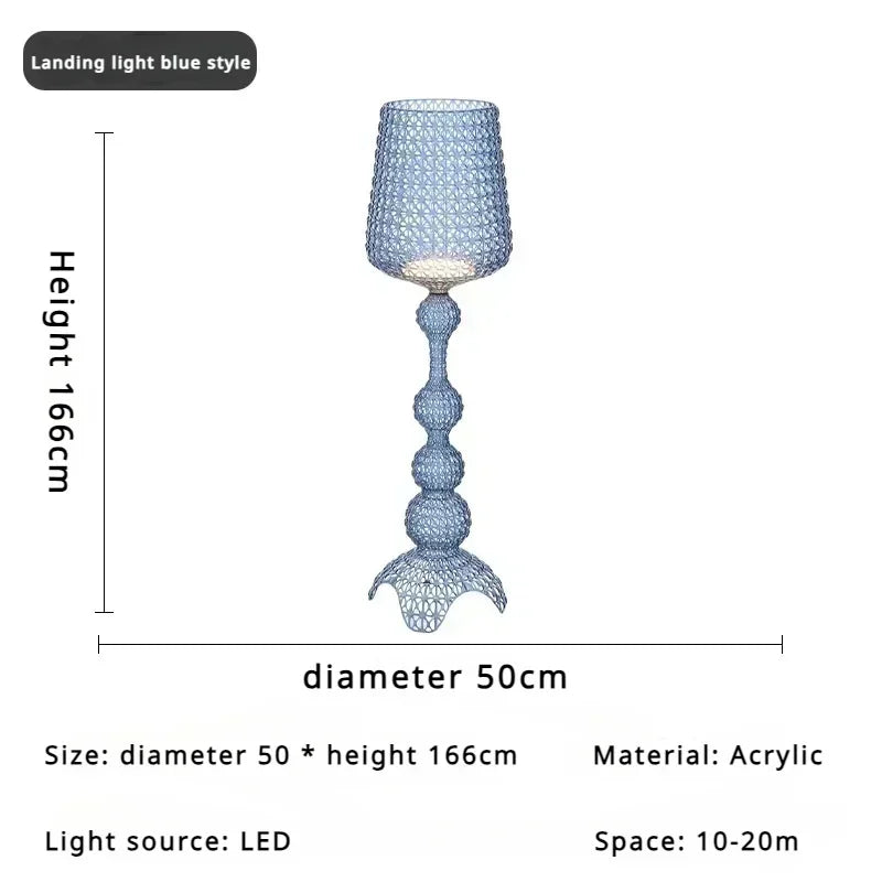 Lampadaire LED Kartell Élégance bleu