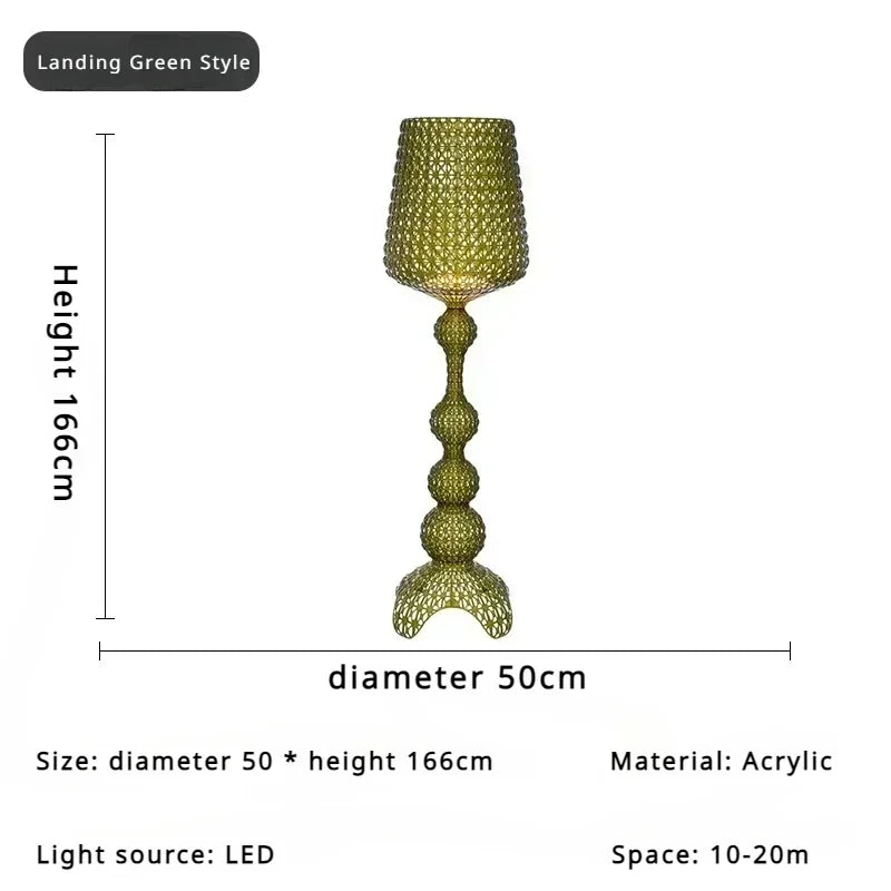 Lampadaire LED Kartell Élégance vert