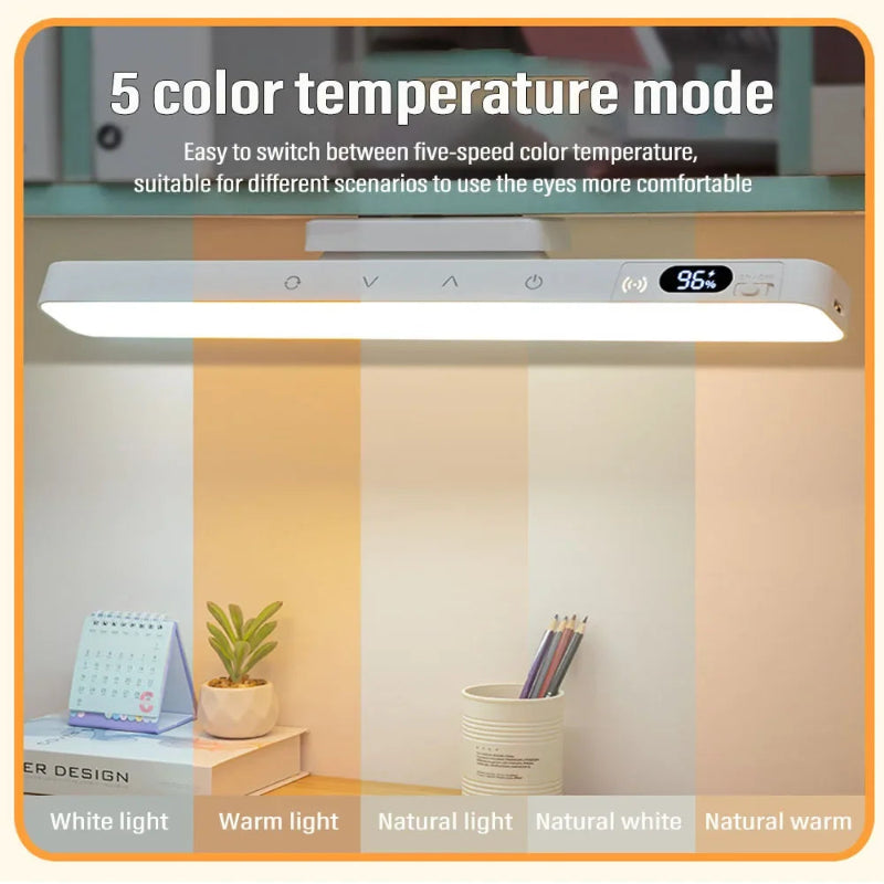 Lampe de bureau avec 3 et 5 intensités, Tactile et Rechargeable