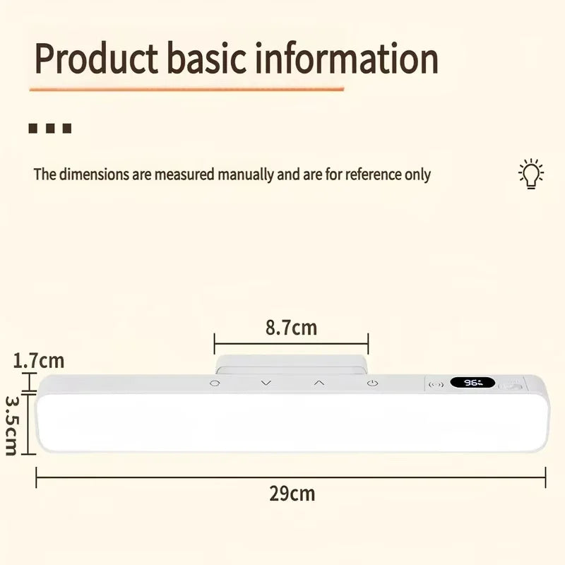 Lampe de bureau avec 3 et 5 intensités, Tactile et Rechargeable