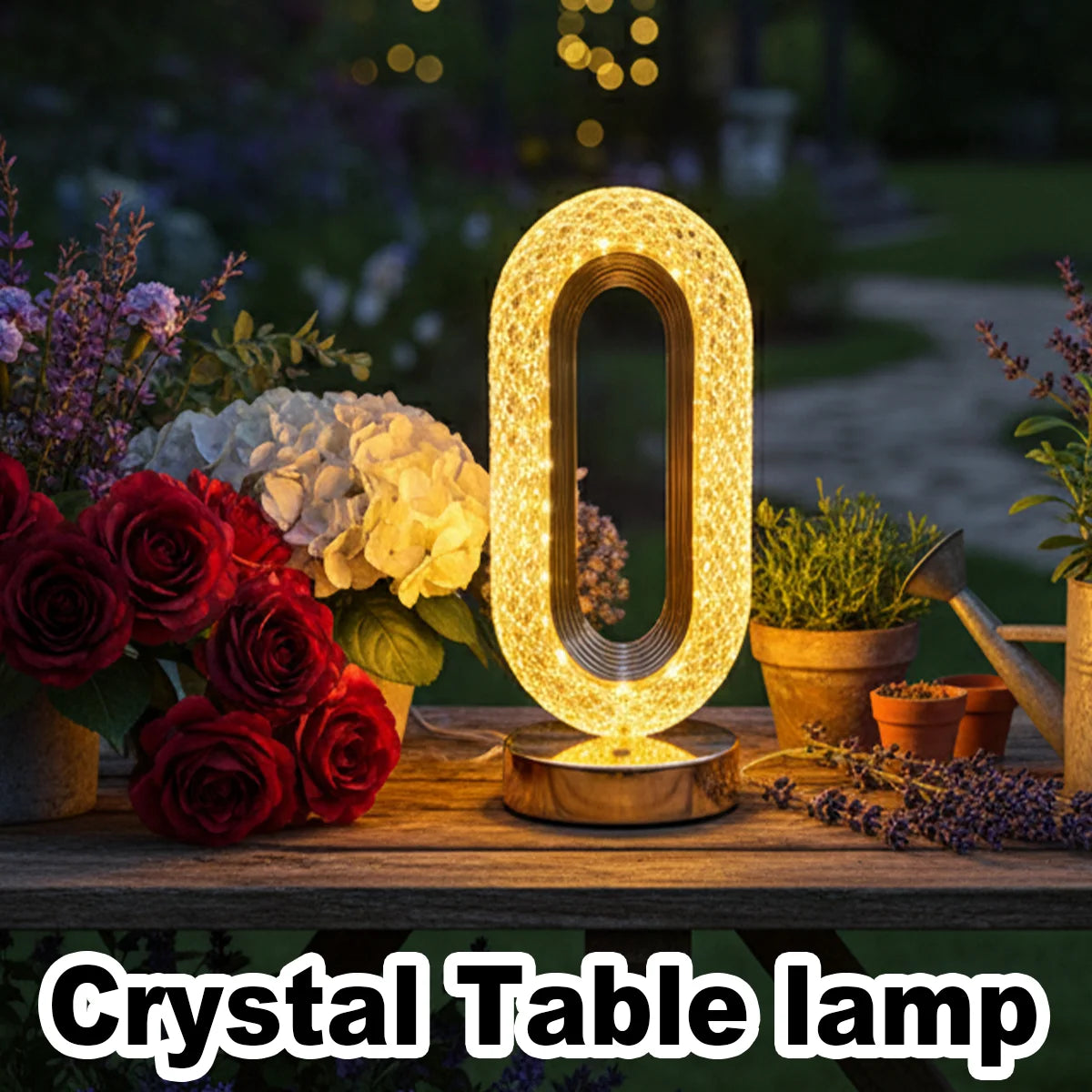 Lampe de table Cristal Rechargeable USB