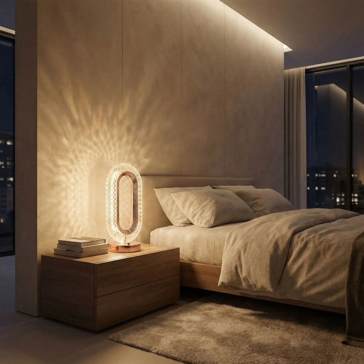 Lampe de table Cristal Rechargeable USB