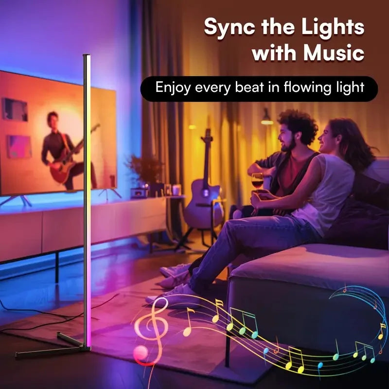 Lampe design salon Connectée RGB Musicale, multicolore