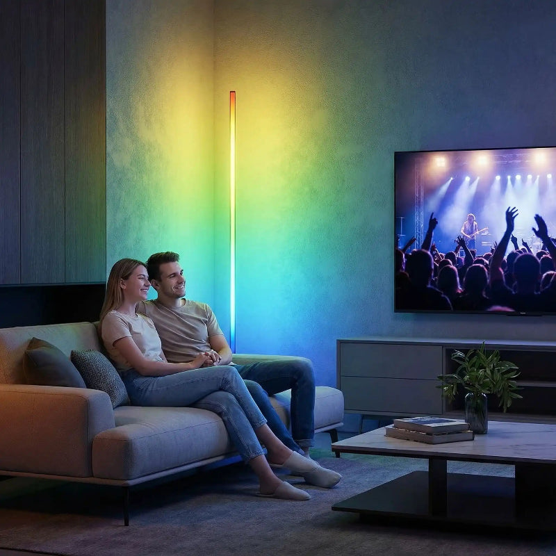 Lampe design salon Connectée RGB Musicale multicolore