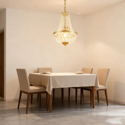 Lampe design salon / Cristal Doré