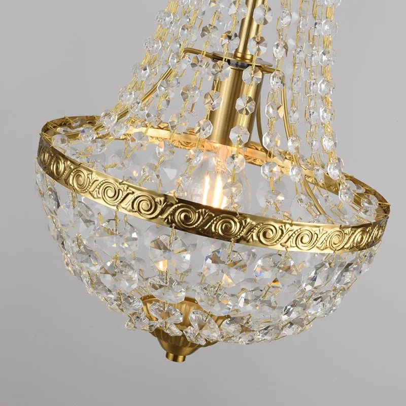 Lampe design salon / Cristal Doré