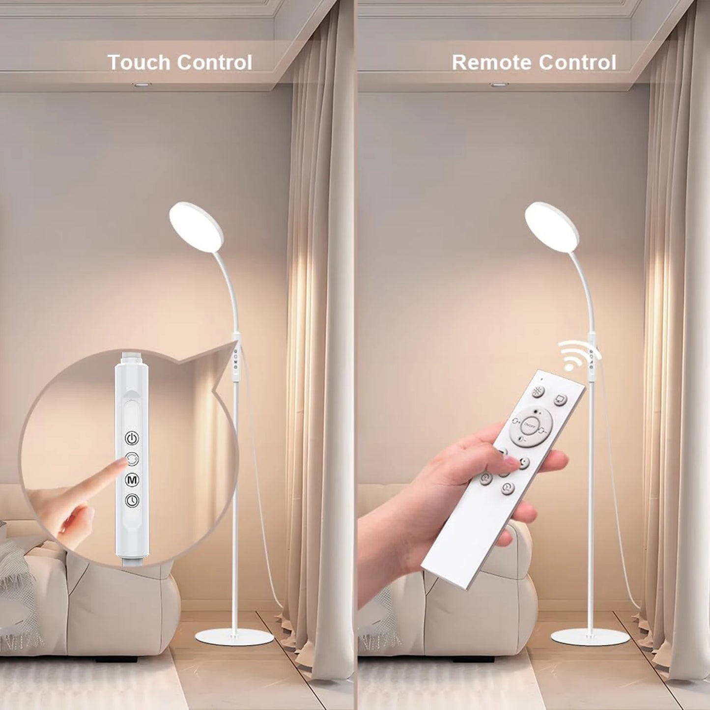 Lampe design salon LED réglable télécommandée