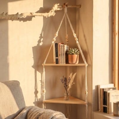 Etagere angle murale