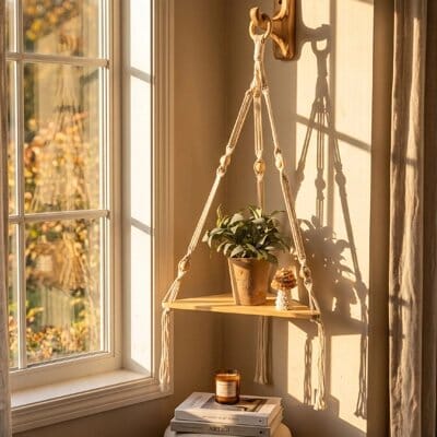 Etagere angle murale