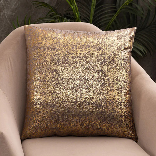housse de coussin en velours à motif doré 45x45 ou 50x50 cm
