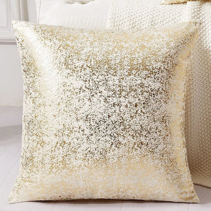 housse de coussin en velours à motif doré 45x45 ou 50x50 cm