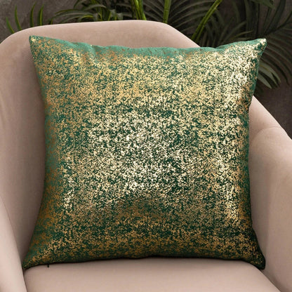 housse de coussin en velours a motif doré 45x45 ou 50x50 cm