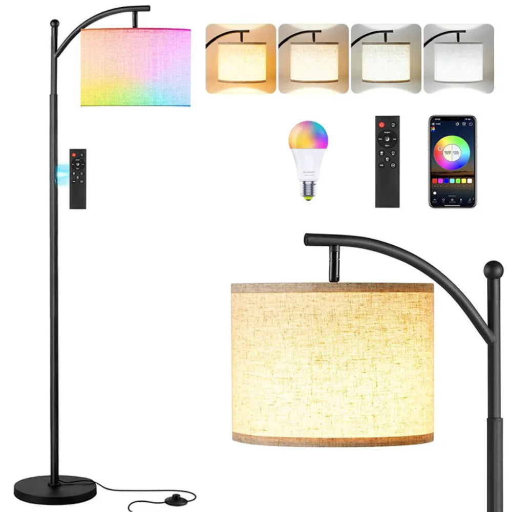 lampadaire led intelligent connecté wifi, rgb