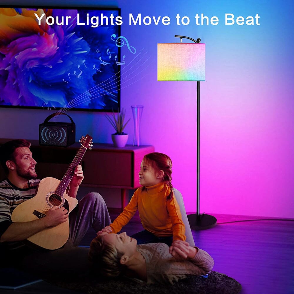 lampadaire led intelligent connecté wifi, rgb