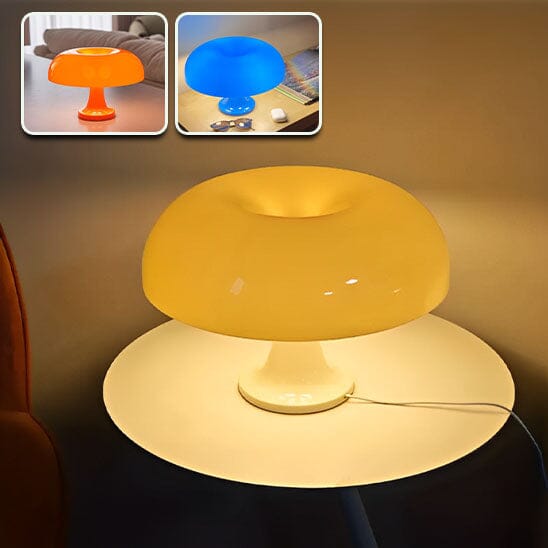 lampe champignon orange salon