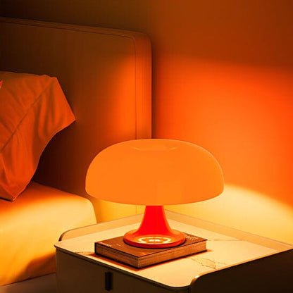 Lampe champignon orange
