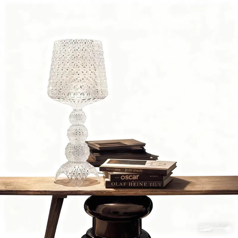 lampe de table verre de vin design italien kartell